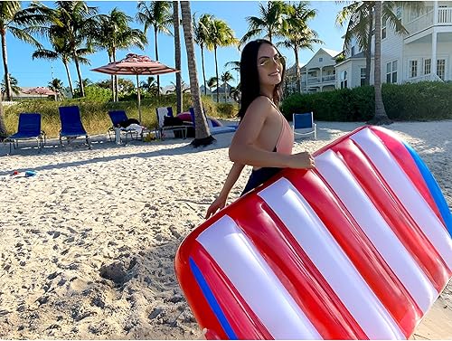 Miniatura 5 de MVMT Popsicle - Flotador inflable para piscina, crema, arco iris, ciclón, petardo y más, flotadores grandes, duradero, perfecto para piscina, playa