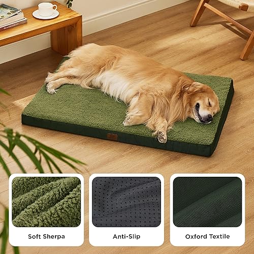 Miniatura 4 de Bedsure - Cama ortopédica XL para perro extragrande, con funda lavable y extraíble, tapete de espuma con forma de huevera, apta para perros de hasta