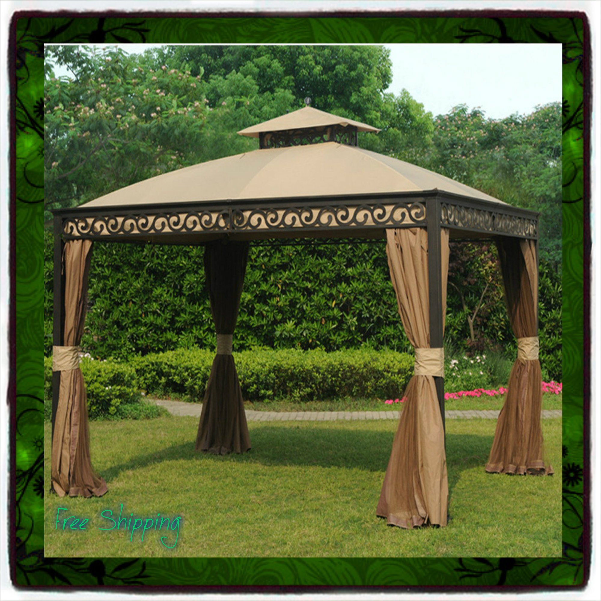 Buy Gazebo Metal Steel 10 X 12 Roof Outdoor Patio Aluminum Canopy Tent