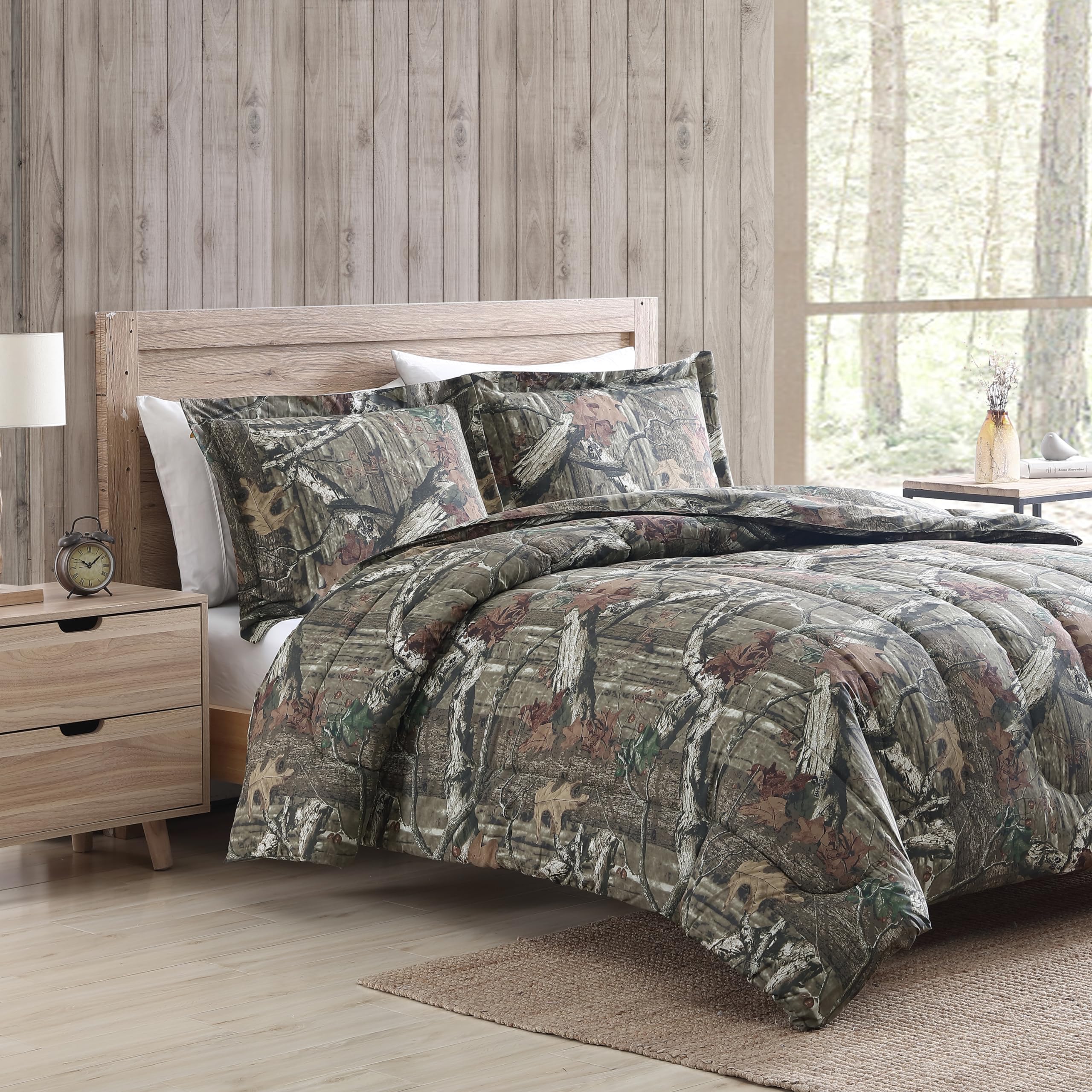 Mossy Oak Camo Quilt Set King Bedding Pillow Case Blanket