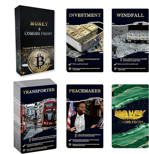 Juego de cartas Oracle de dinero y carrera, juego de cartas Oracle de dinero, cartas de tarot para principiantes, te ayudan a lograr objetivos