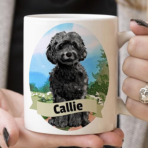 Miniatura 3 de Personalized Watercolor Cockapoo Portrait Ceramic Mug