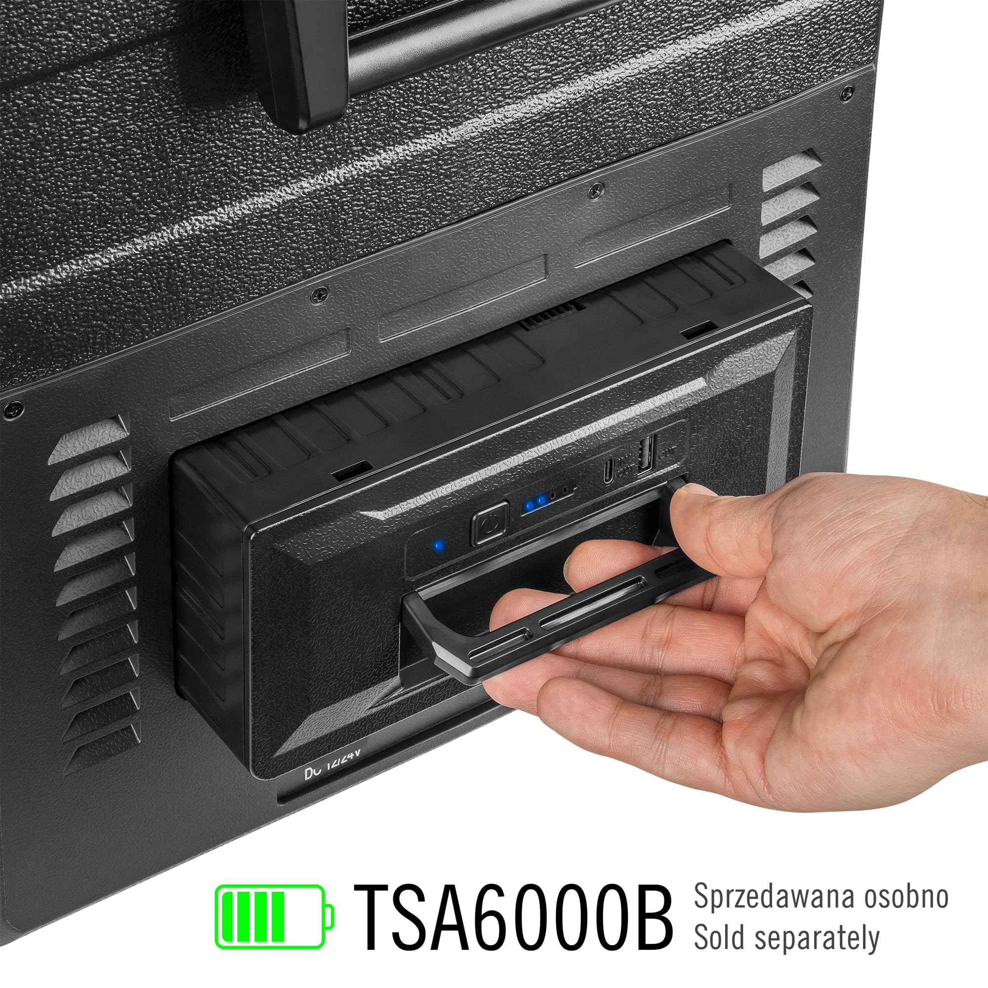 Teesa Profesjonalna Lodówka Turystyczna Kompresorowa z Funkcją Mrożenia 32L DC12/24 AC 230V Możliwość Zasilania Baterią Tryb ECO