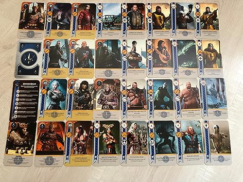 Miniatura 2 de Las 5 barajas 526 cartas premium con caja de almacenamiento de madera (todas las tarjetas de expansión DLC incluidas) para los amantes de los brujos