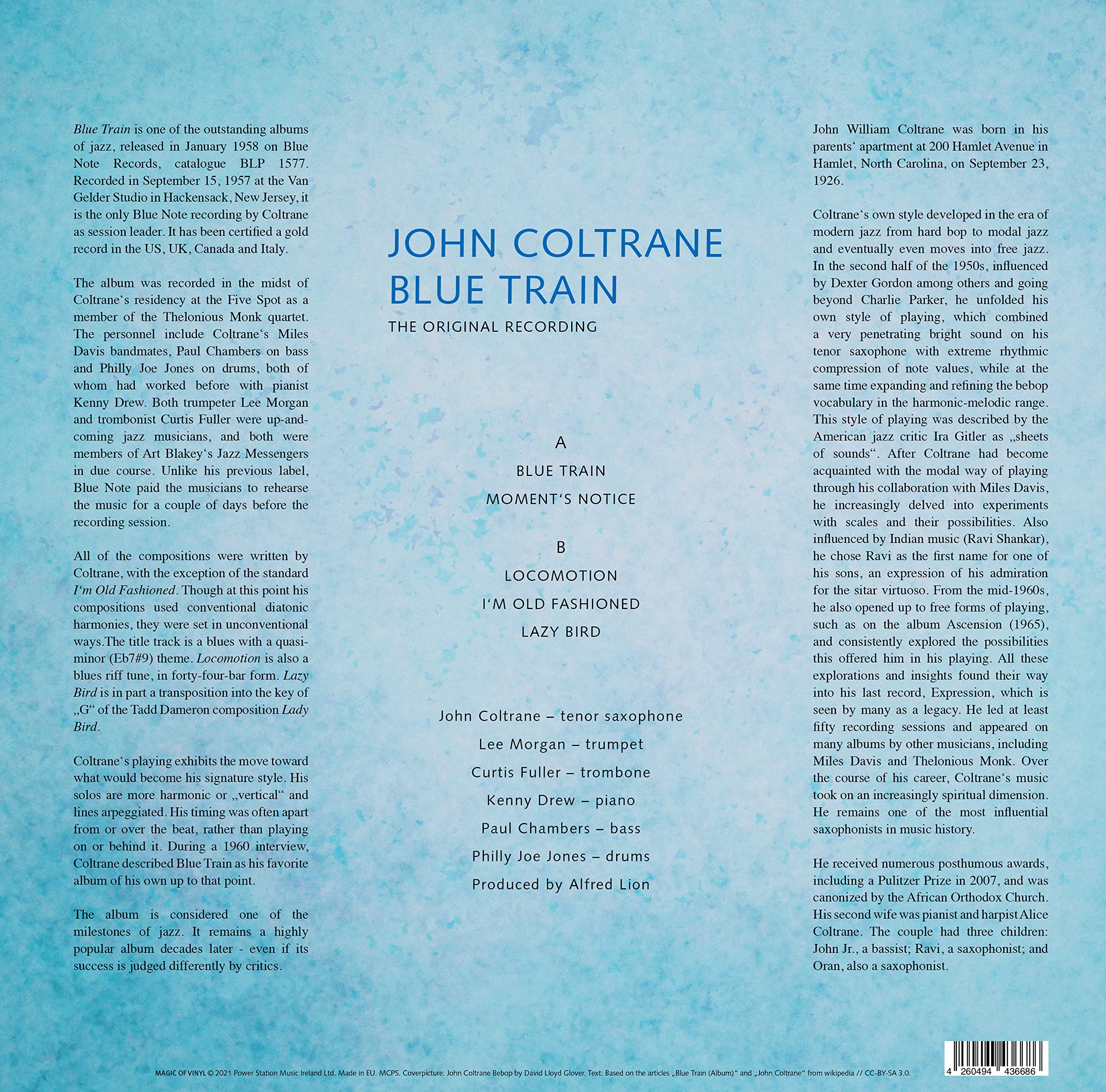 John Coltrane - Blue Train - 180gr. marbled