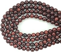 Vista 14 de CarpenterC - 200 piezas de cuentas sueltas de 6 mm, de madera de palisandro natural pulida, redondas, para hacer joyas, manualidades, artesanías