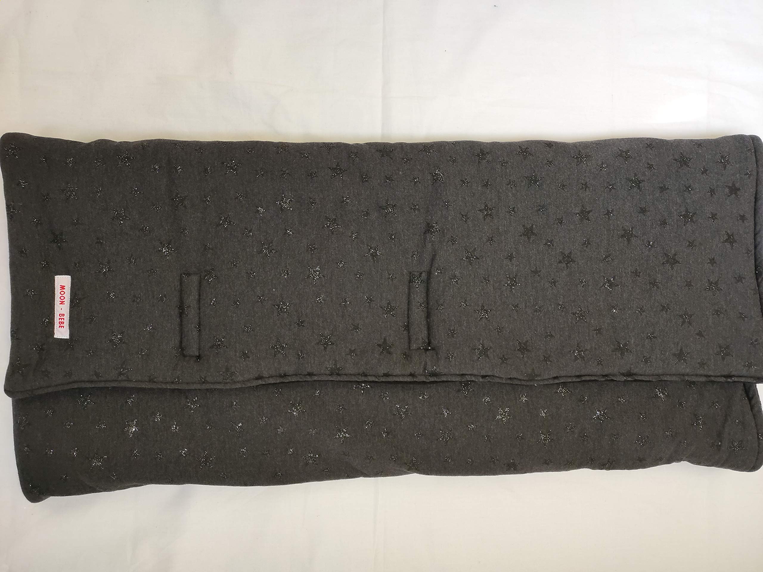 MOON-BEBE Universal Cotton Footmuff for Cuckoo and Carrycot (Black) - Image 3