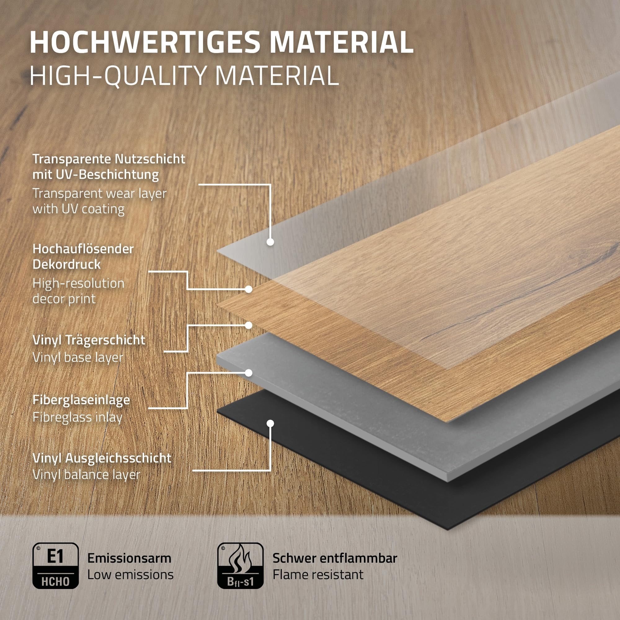 ML-Design Lames PVC Adhésives Effet Chêne Rustique, Revêtement de Sol en Vinyle Autocollant, Imitation Parquet, Imperméable, Installation Facile, 91,5 cm x 15,3 cm x 2 mm, 32 Pièces / 4,46 m²