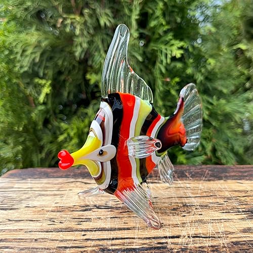 Miniatura 6 de Glass Fish Figurine Hand Blown Miniature Murano Style Fish Art Glass Aquarium Decoration Small Fish Tank Ornament Unique Gift for Collectors &