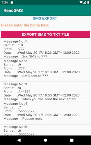Export SMS to Text