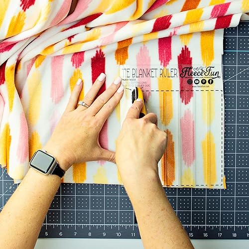 Miniatura 6 de Plantilla de regla de manta de lazo de forro polar para bricolaje sin coser mantas y hacer mantas