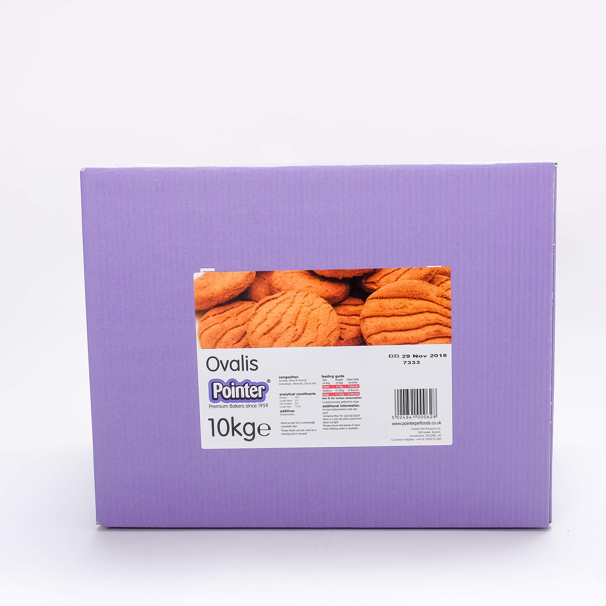 PointerOvalis Dog Biscuits - Oven Baked Dog Biscuits, Perfect for Promoting Dental Health, 10kg Box