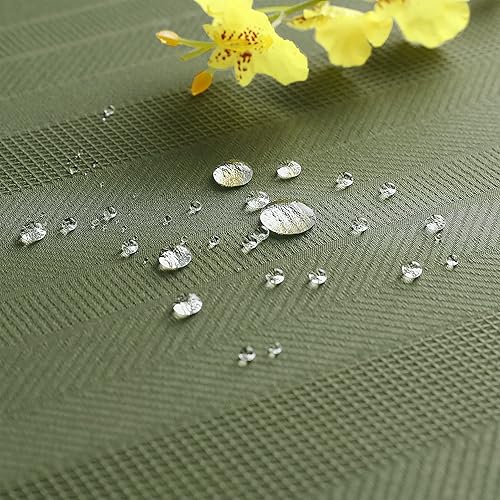 Miniatura 2 de Randall Mantel redondo navideño de 70 pulgadas, a rayas de gofre, resistente al agua, a prueba de polvo, para cocina, comedor, fiesta, decoración de