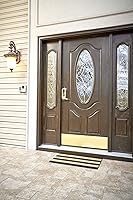 Vista 2 de Superio Tapete de fibra de coco natural acanalado de 18 x 30 pulgadas, tapete de bienvenida para interiores y exteriores, tapete de entrada