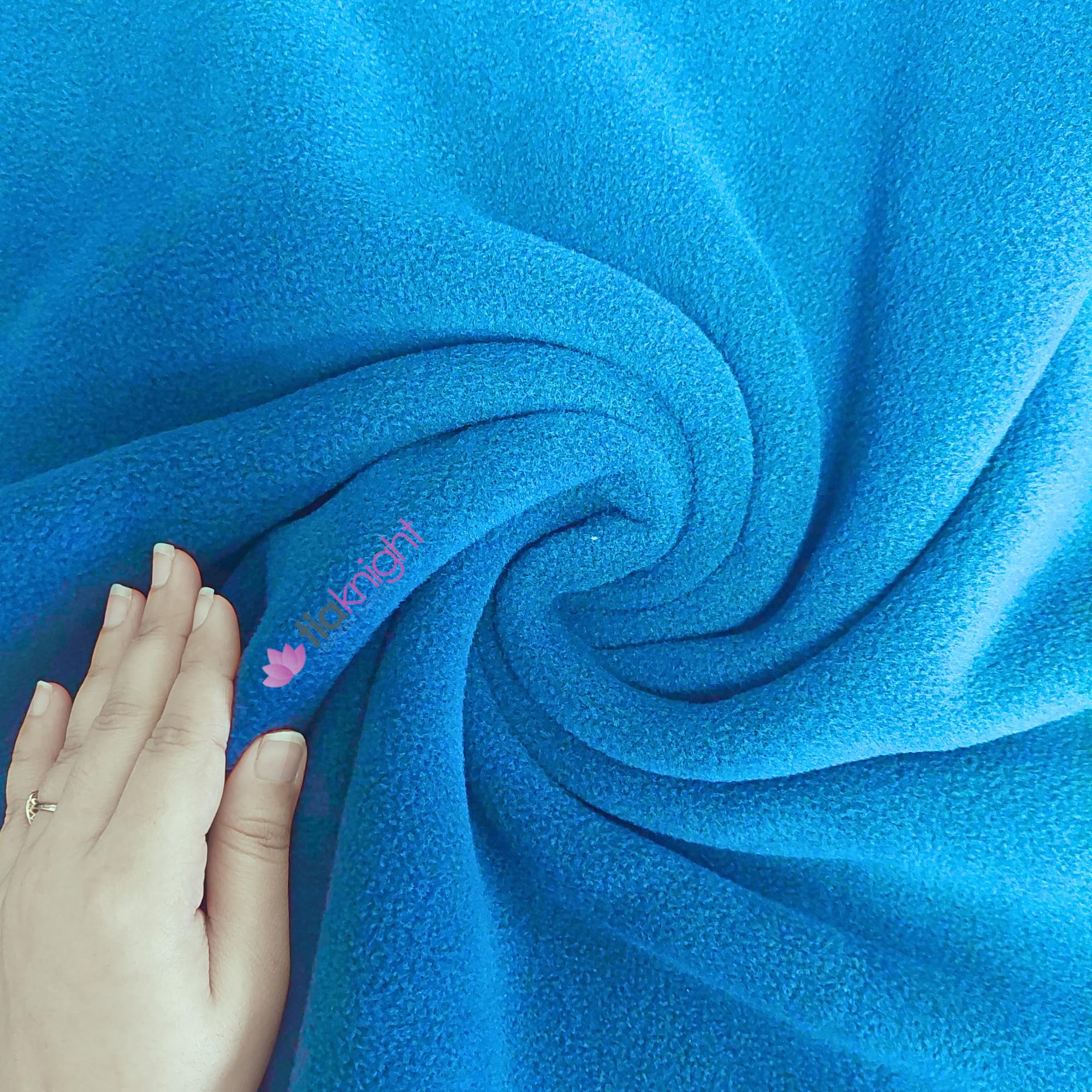 Tia Knight Inspired Fabrics Turquoise Anti-Pill Polar Fleece Fabric | Soft, Thick & Cuddly Washable Material | 150 Cm Wide | Sold By The Metre | 50+ Colours (By Tia Knight) (, Metre)