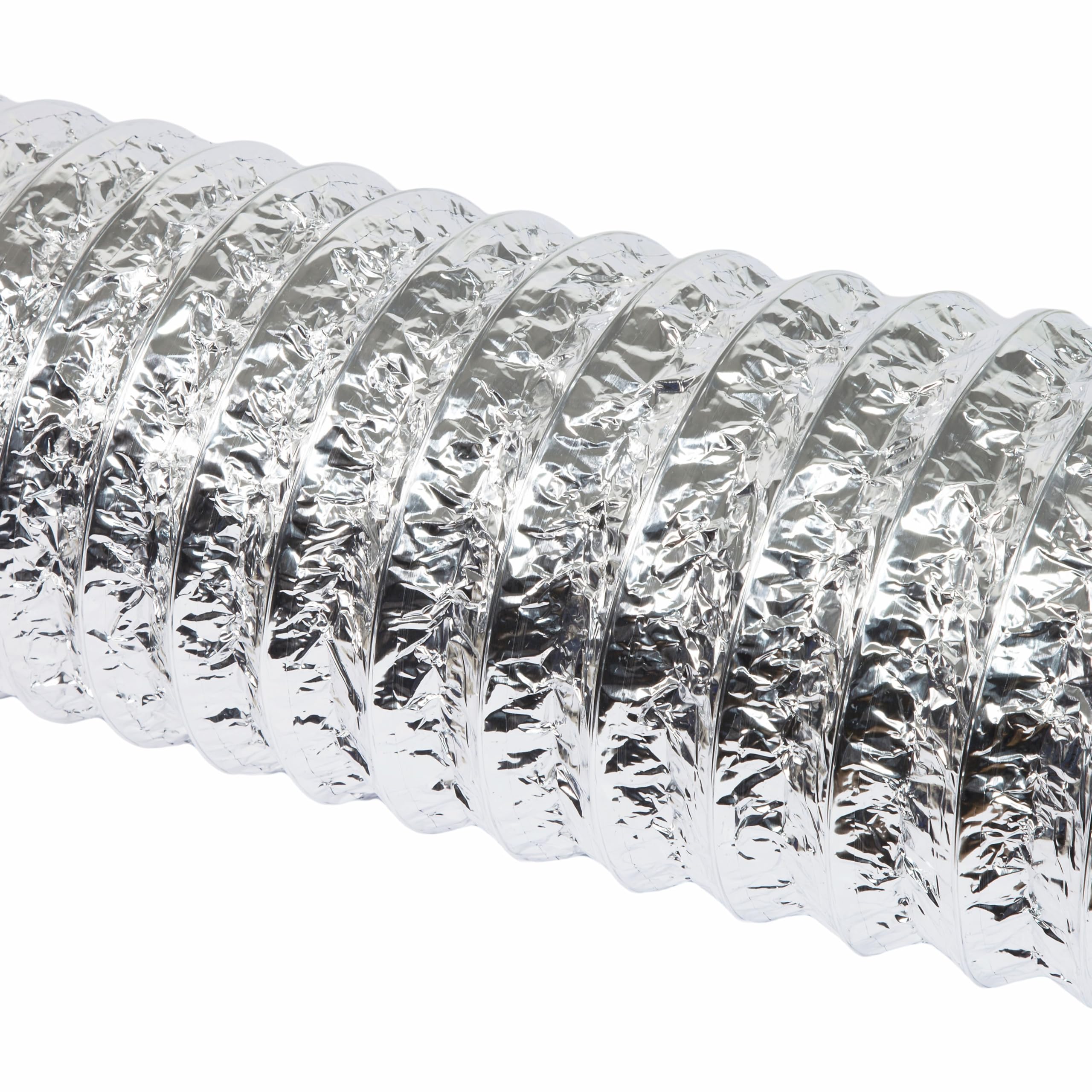 Airflow 9021317 – 200mm x 5m Flexibler Aluminium Abluftschlauch für Dunstabzugshaube, Trockner, Ventilator