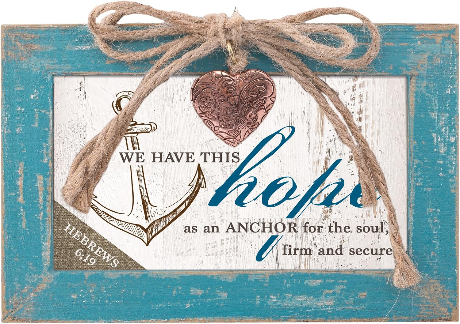 Cottage Garden Hope Anchor Soul Grey Distressed Locket Petite Music Box Plays How Great Thou Art image 2