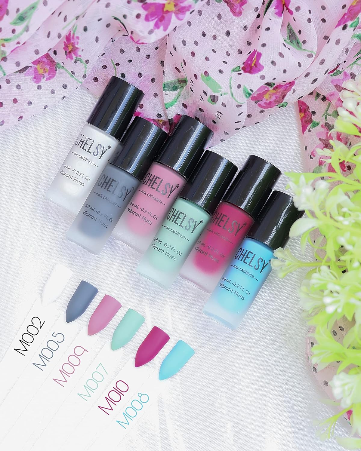 Buy Chelsy Glossy Nail Polish (Matte Collection) 6ml Each Pack of 6