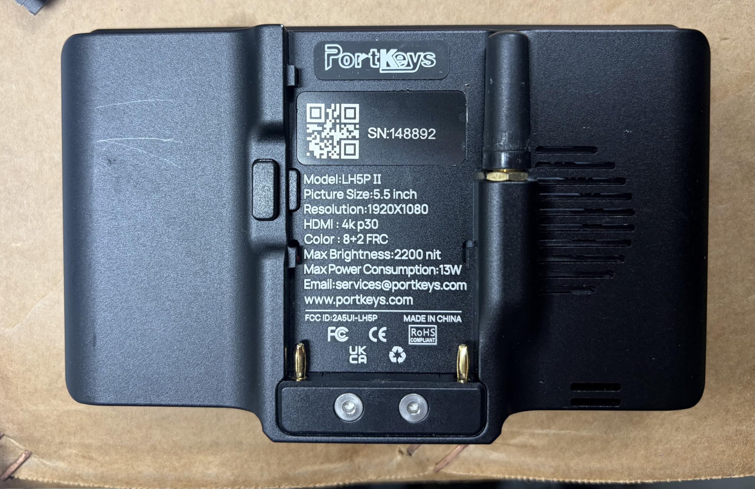 Portkeys LH5P II 5,5" Kamera Monitor Touch Focus 2000 Nit Touchscreen 4K HDMI In/Out, für FX3 A7S III, R5 Mark II R6 Mark II, GH6 S5 II, Z8 Z9, DSLR Feldmonitor