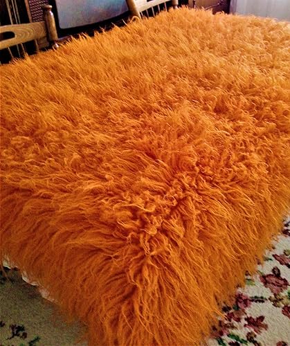 Miniatura 4 de Alfombras Flokati súper gruesas, colores populares, tamaño de 3 x 5, pelo largo de lana de 3.5 pulgadas, felpa de 105.82 ozm, excelente calidad,