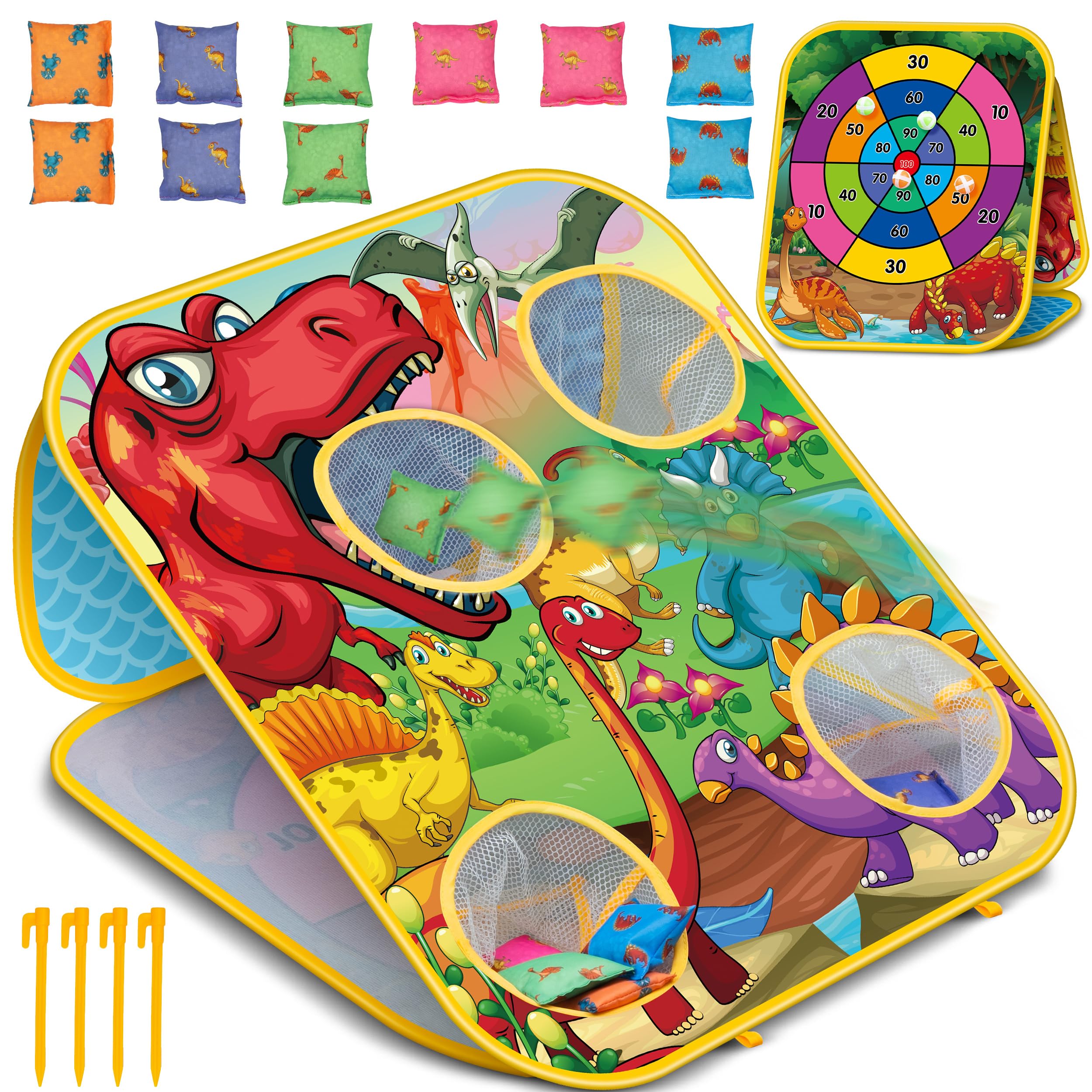 Bean Bag Toss Game for Kids - Outdoor Cornhole -1