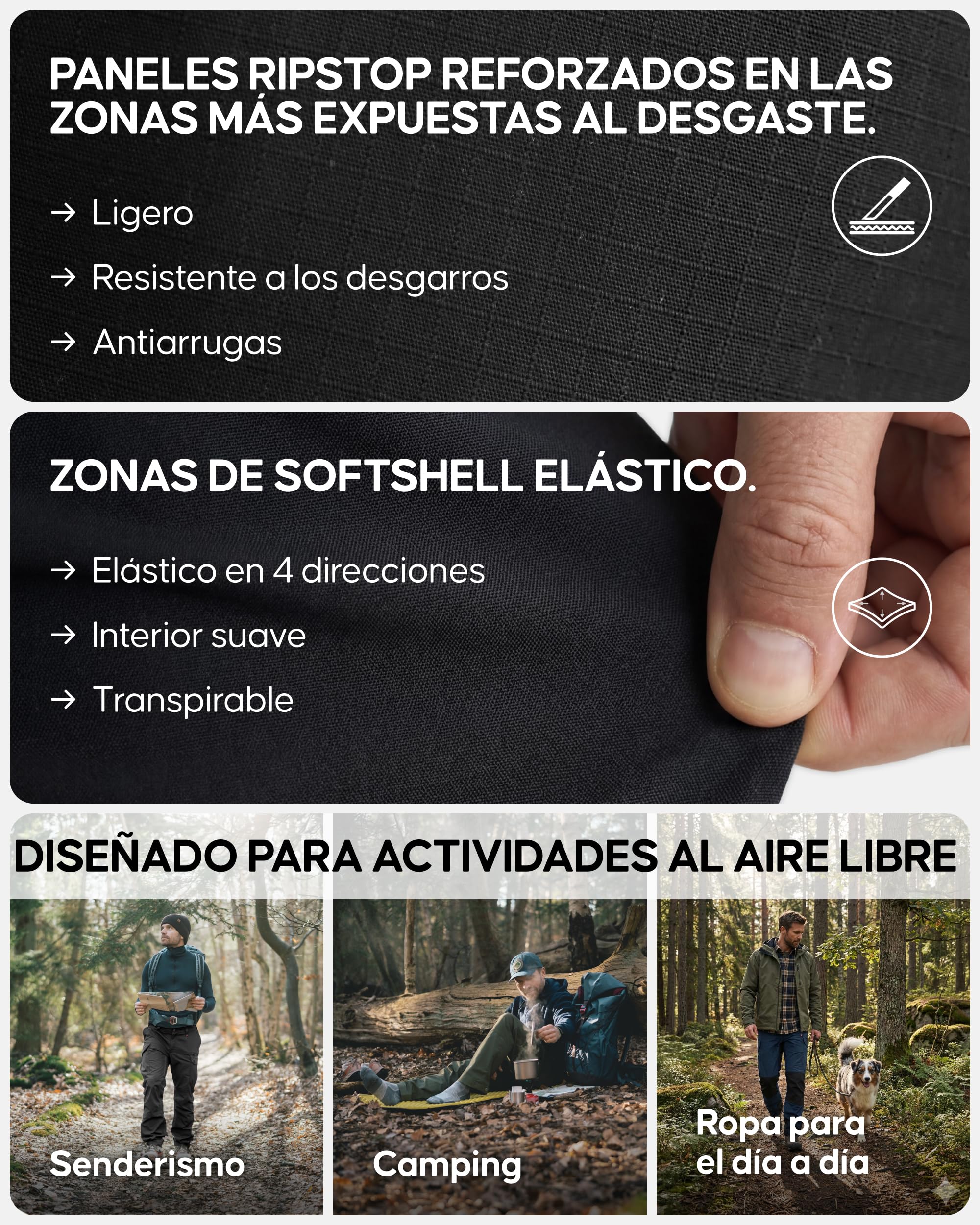 DANISH ENDURANCE Pantalones Trekking Hombre, Pantalones Impermeables de Trabajo, Termicos, para Senderismo, Esquì, Snowboard, Ajuste Regular — view 5