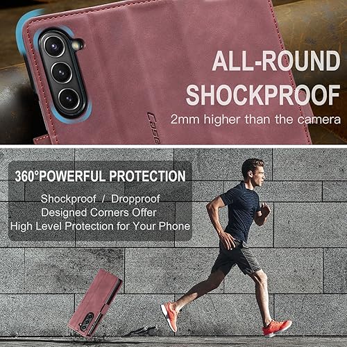 Miniatura 6 de Funda de cuero para Galaxy Z Fold 5, funda tipo cartera para Galaxy ZFold5 con tarjetero y función atril magnética, compatible con Samsung Z Fold 5