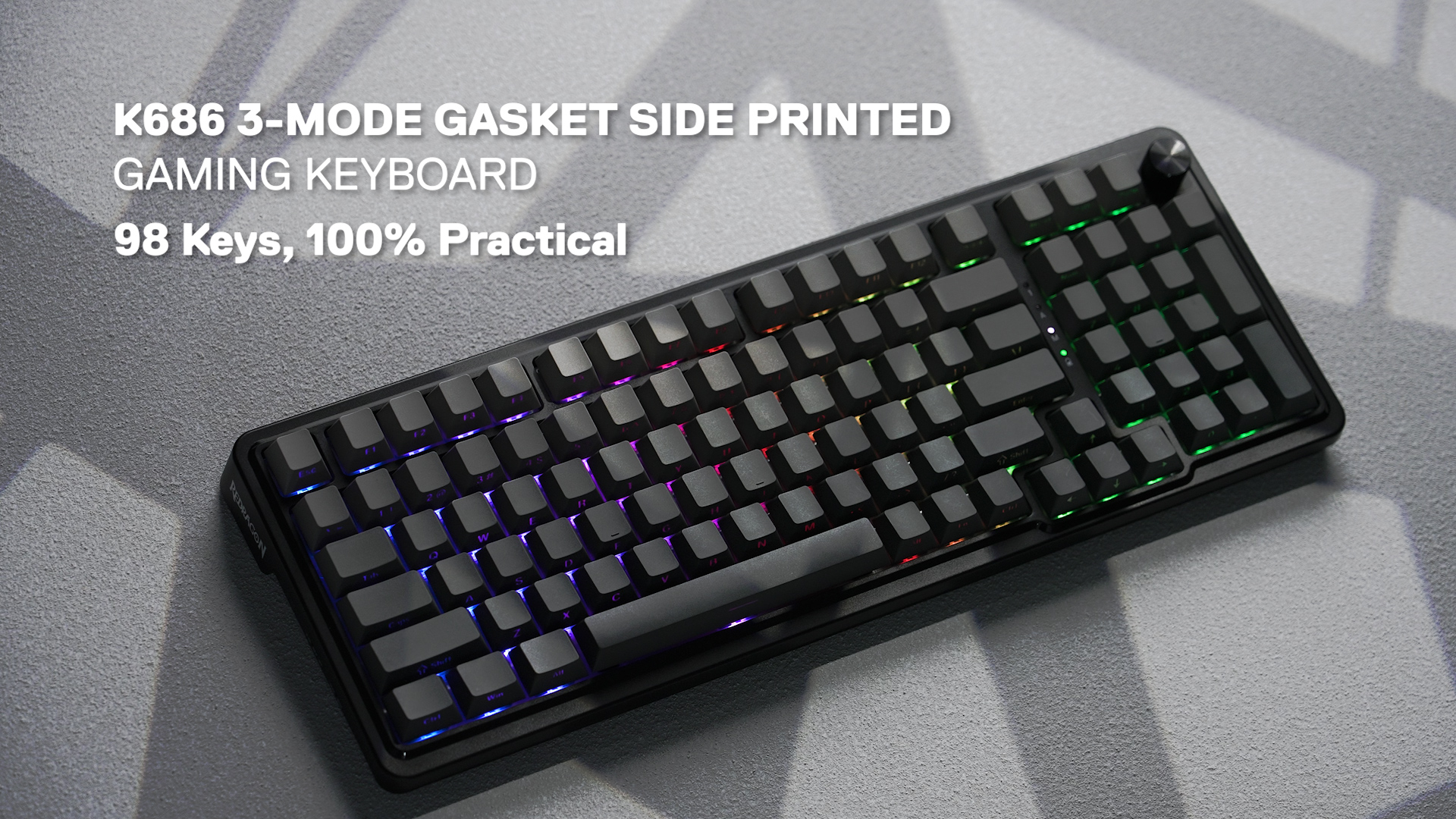 Amazon.com: Redragon K686 PRO 98 Keys Wireless Gasket RGB Gaming