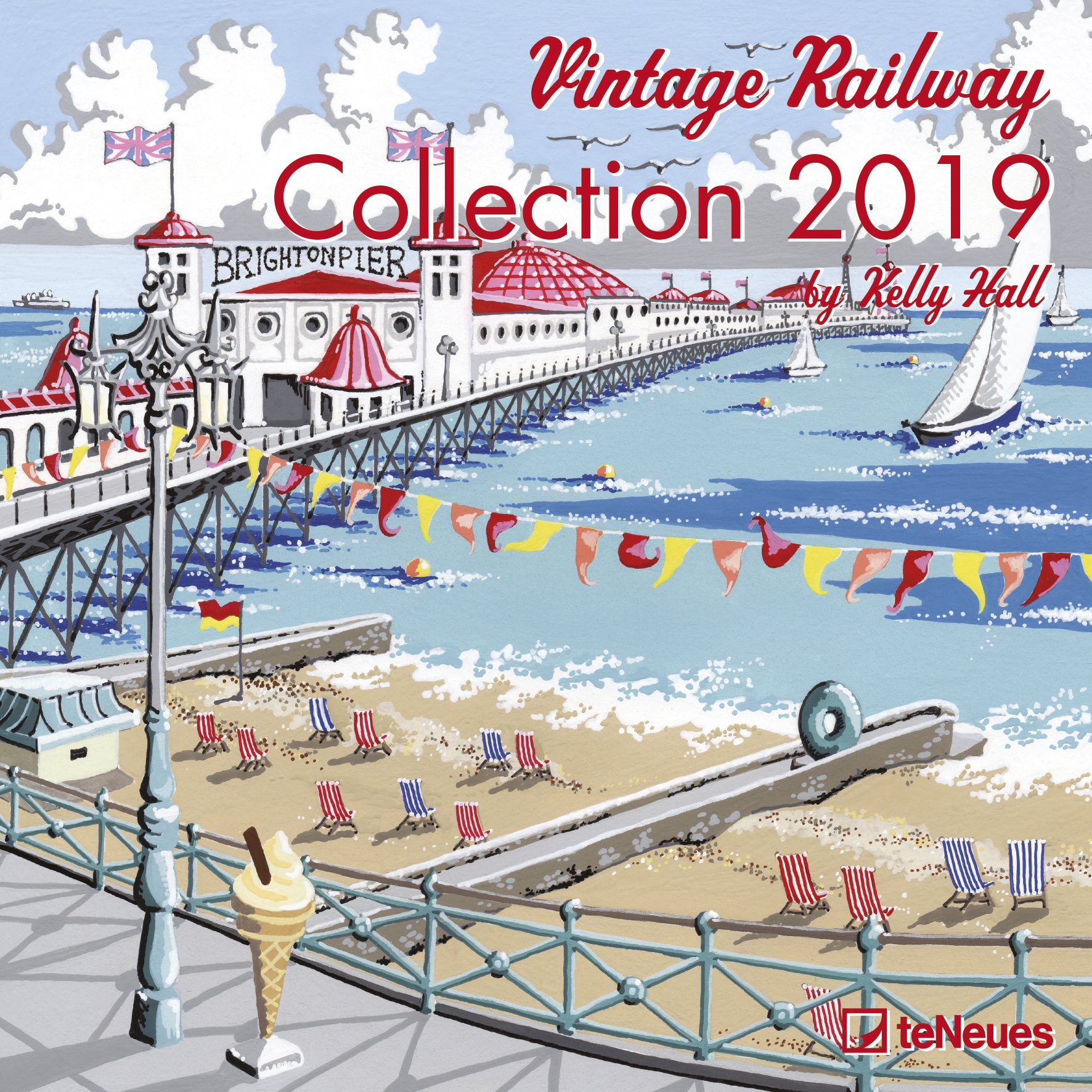 2019 Vintage Railway Collection Calender - Art Calender - 30 x 30 cm (English, German, French, Italian and Spanish Edition)