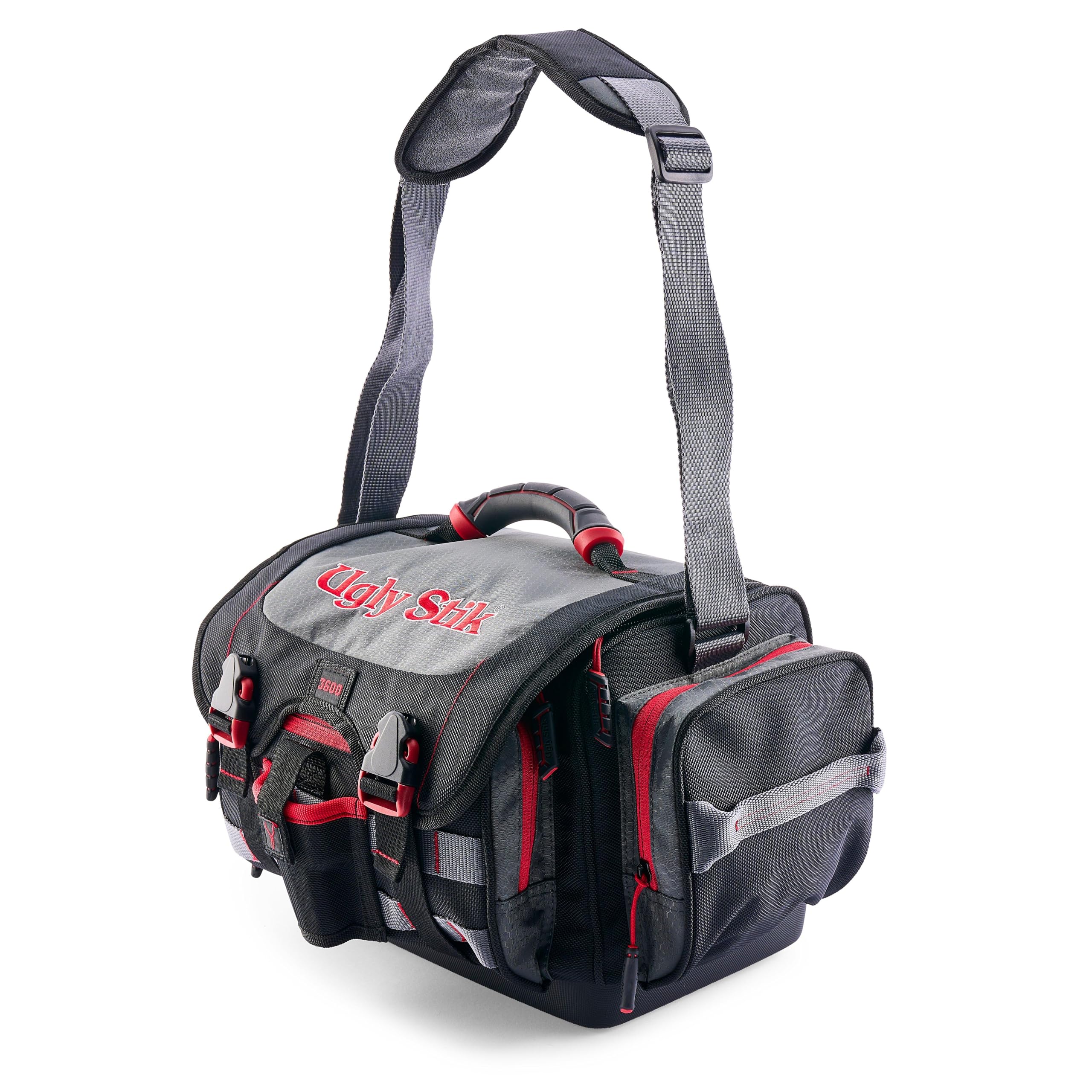 Ugly Stik 3600 Tackle Bag, Durable and Convenient Fishing Tackle Bag, Molded Waterproof Base, Spacious Storage, Adjustable Storm Flap, MOLLE Attachment Points