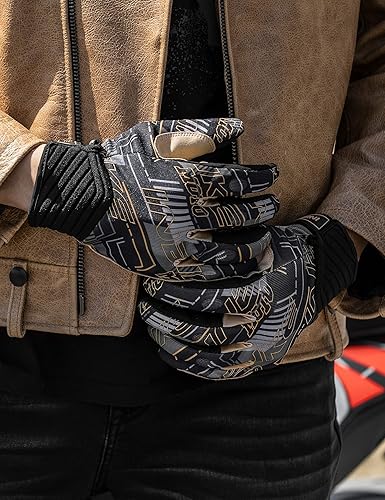 Miniatura 7 de INBIKE Guantes transpirables de motocross para hombre, con protección de nudillos duros, pantalla táctil para motocicleta, deportes de motor,