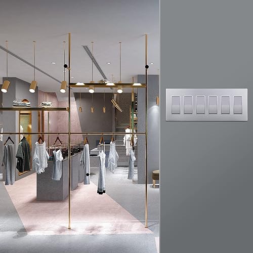 Miniatura 459 de ENERLITES SI8834-BK - Placa de pared decorativa sin tornillos, cubierta de enchufe segura, 4 entradas, 4.68 x 8.30 pulgadas (alto x largo), Negro