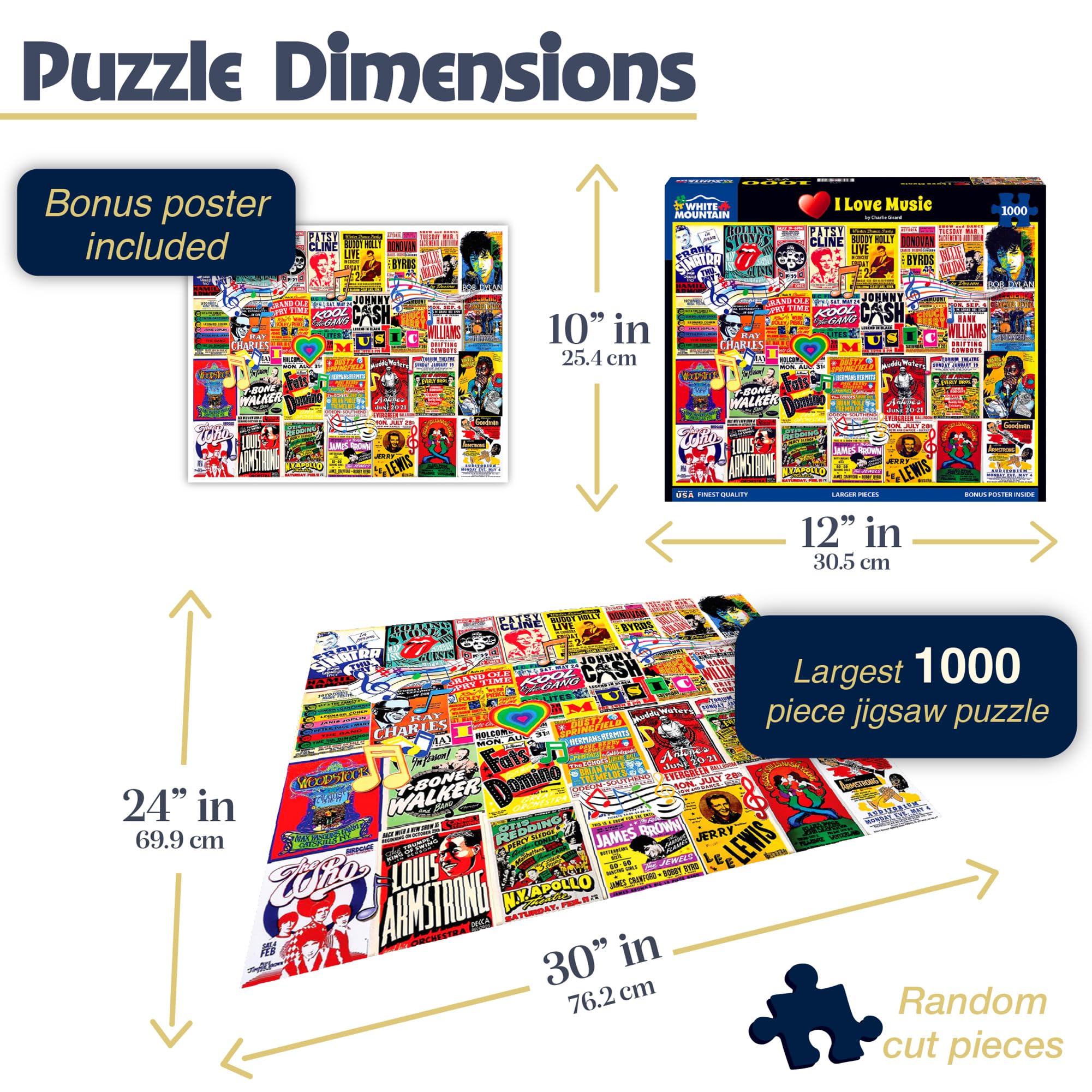 Amazon.com: White Mountain 1000 Piece Jigsaw Puzzle Nostalgic