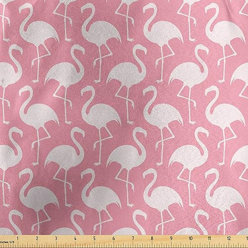 Miniatura 160 de Tela de panda Lunarable de The Yard, diseño de oso asiático con dibujos animados comiendo hojas y ramas, animal silvestre, tela decorativa para