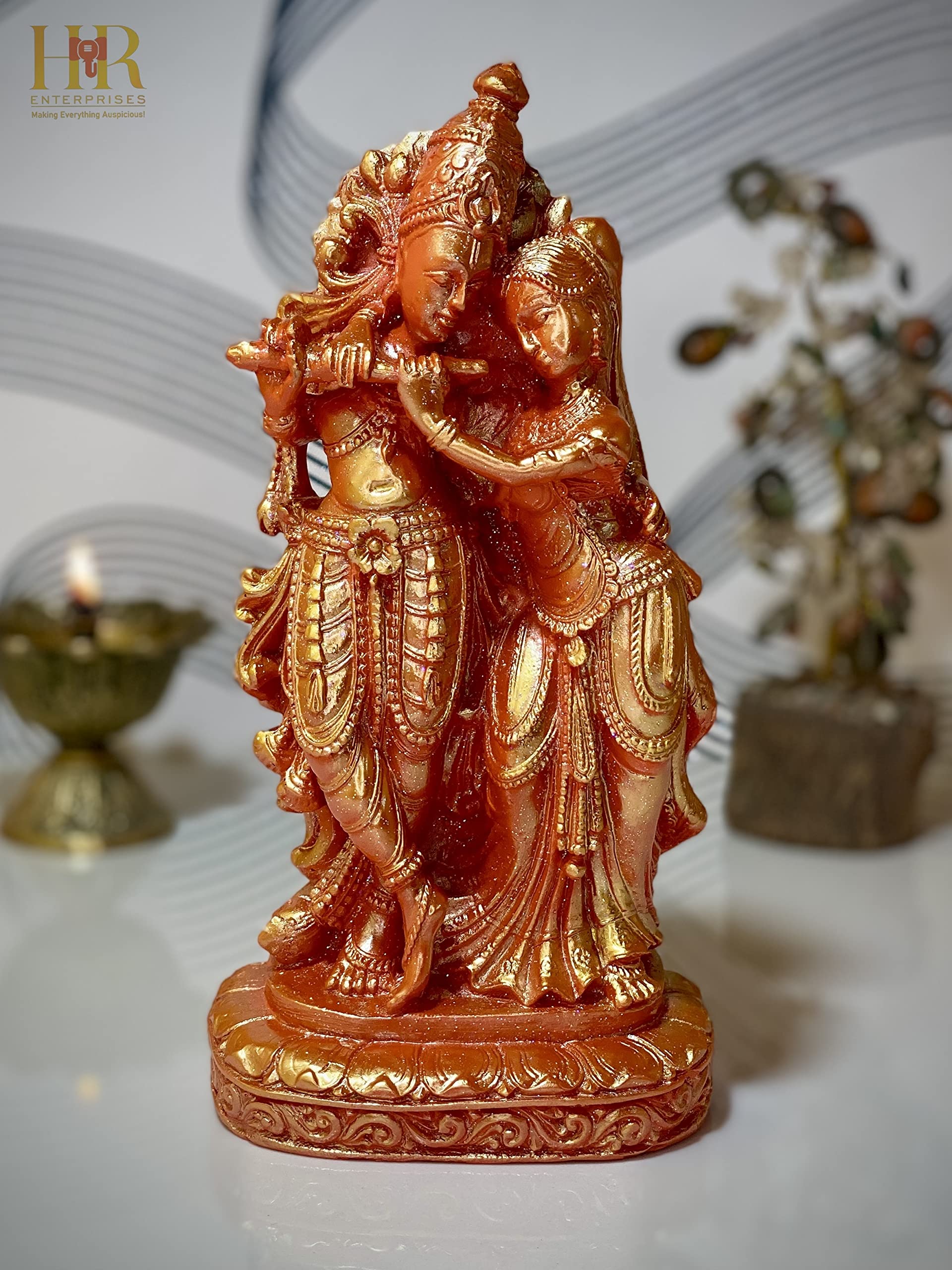 Radha Krishna Statue - Hindu God Idol -8