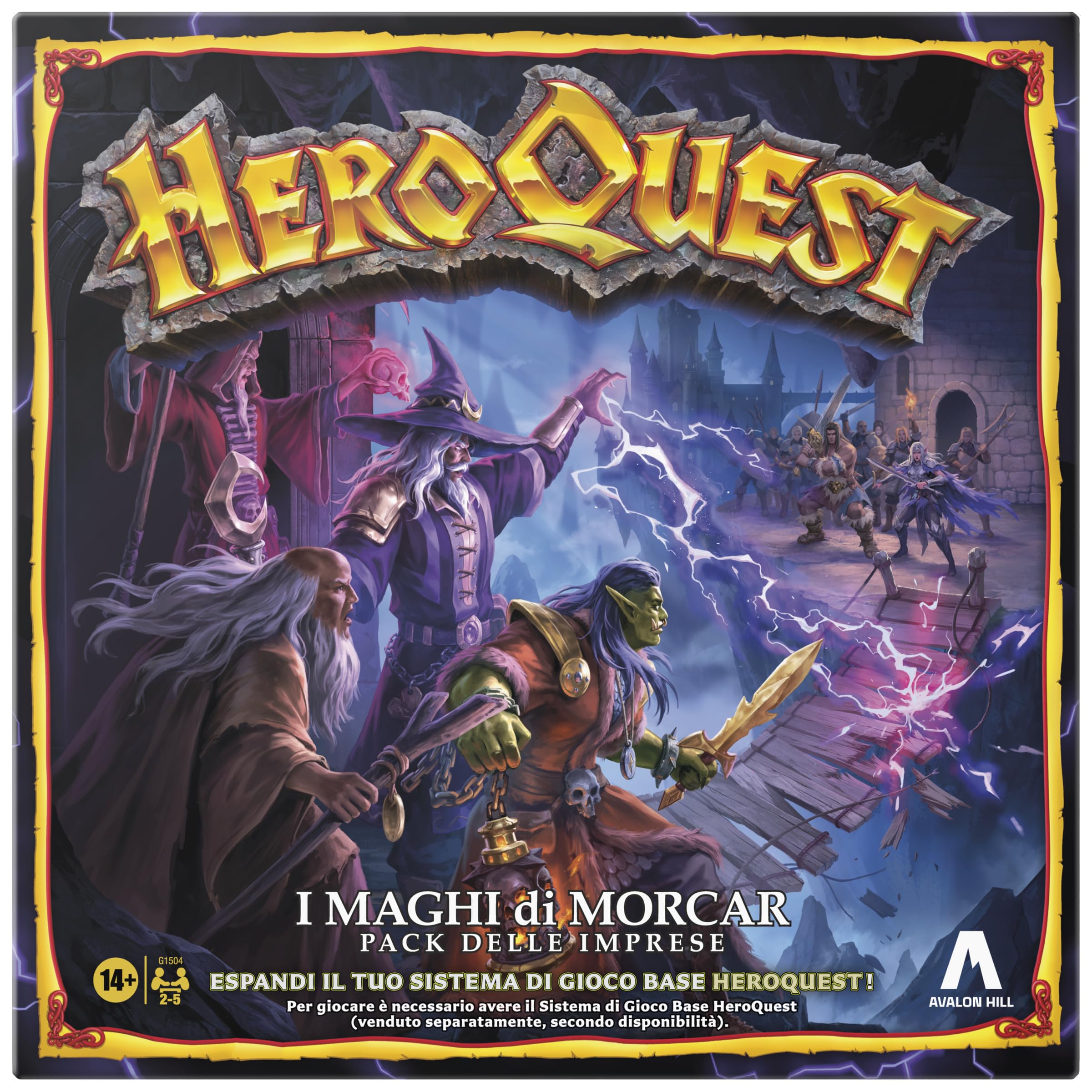 Avalon Hill, HeroQuest, Pack delle Imprese I Maghi di Morcar (per giocare è necessario avere il Sistema di Gioco Base HeroQuest) - Versione italiana