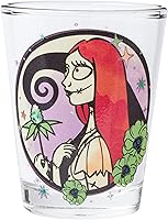 Vista 5 de Silver Buffalo Disney Pesadilla antes de Navidad con Jack Skellington, Sally y Zero, juego de 4 vasos de vidrio mini, 44 ml