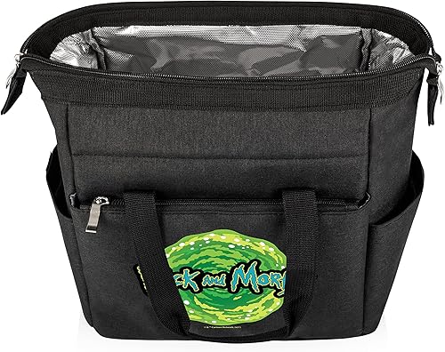 Miniatura 3 de PICNIC TIME Rick and Morty On The Go Bolsa de Almuerzo, Hielera Suave Caja de Almuerzo, Bolsa de Almuerzo Aislada, (Negro), 10 x 6 x 10.5 pulgadas