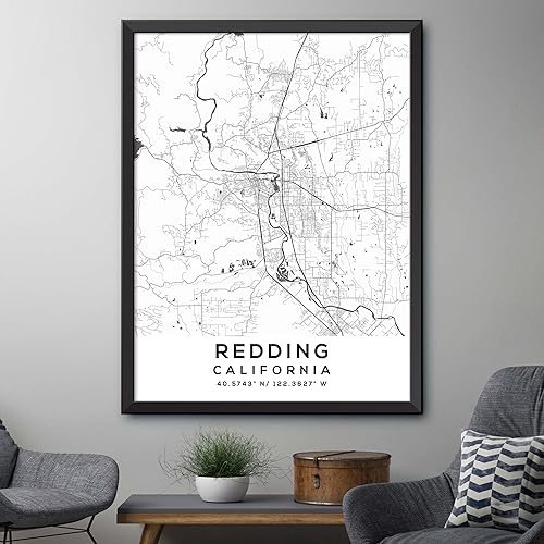 Miniatura 4 de Mapa de Redding, California, Light 2 (16x20)