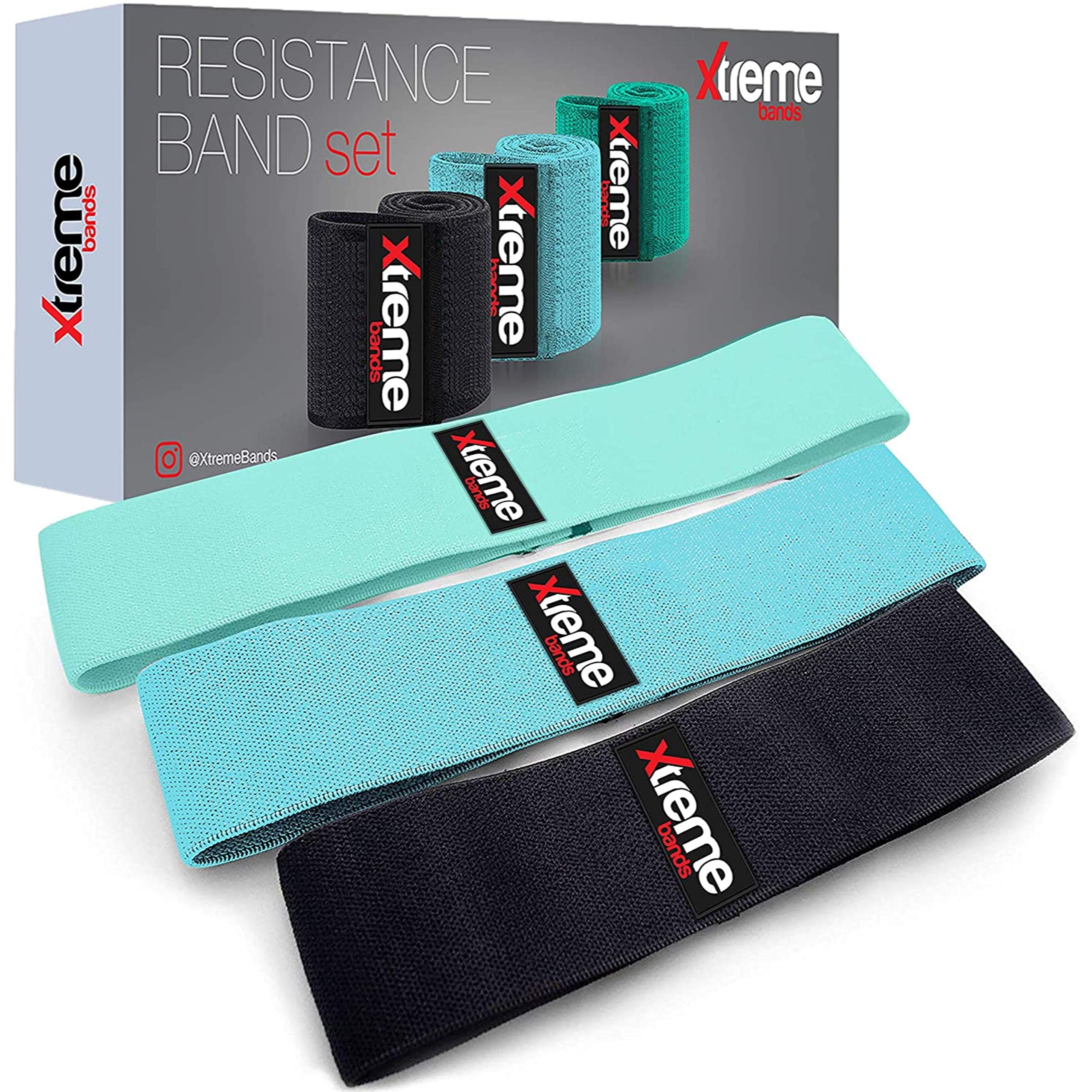 Resistance Bands | Premium Set of 3 Hip Bands for Exercise, Fitness & Workout. | Non Slip, Anti Roll & Anti Snap Design.…