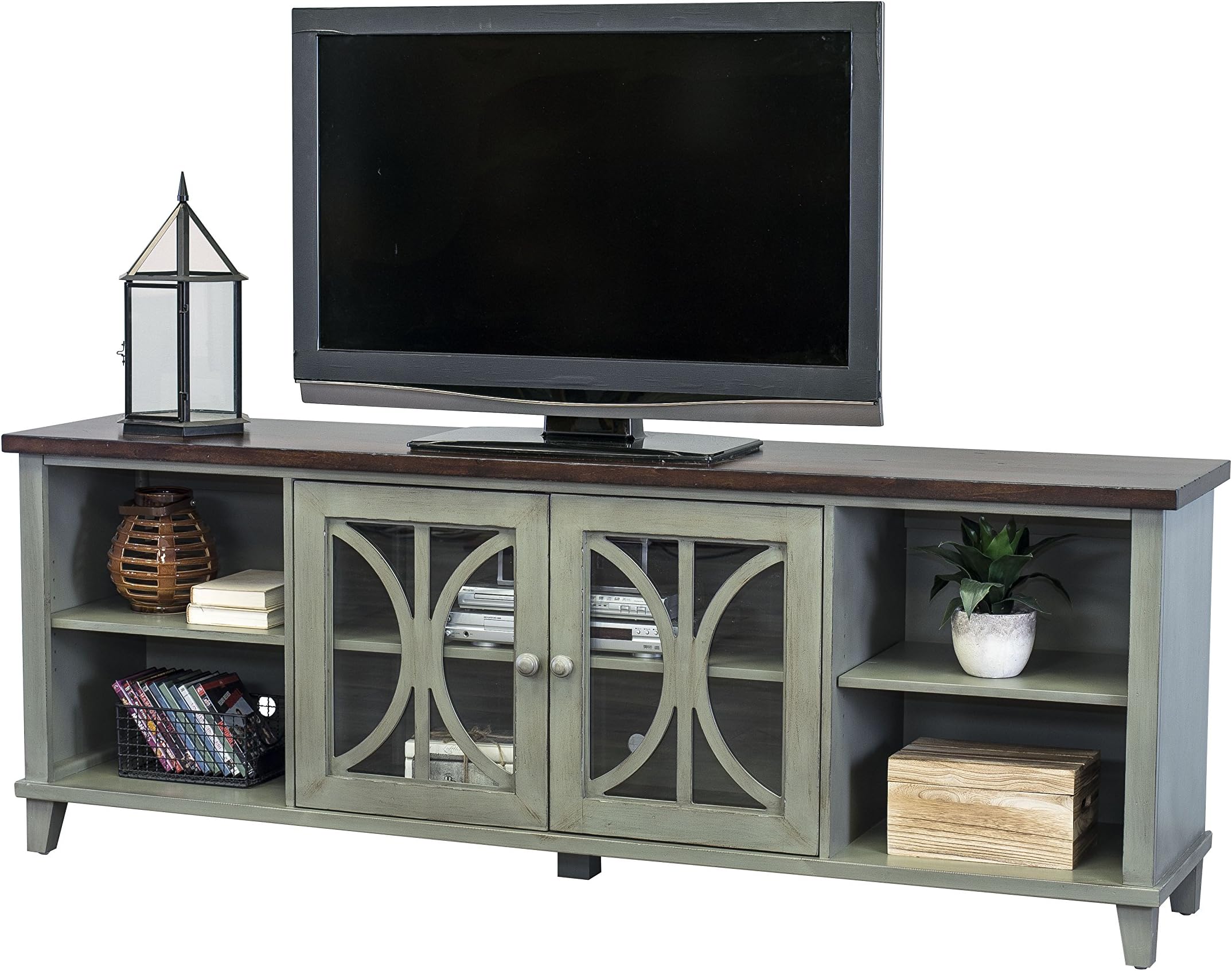 Martin Furniture Console, 80", Weathered Green