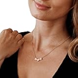 Petite Boutique Personalized Initial Heart Necklace Custom Name Necklace for Women Elegant Dainty Heart Pendant Minimalist Initial Jewelry Gift for Her Birthday Bridesmaid Graduation