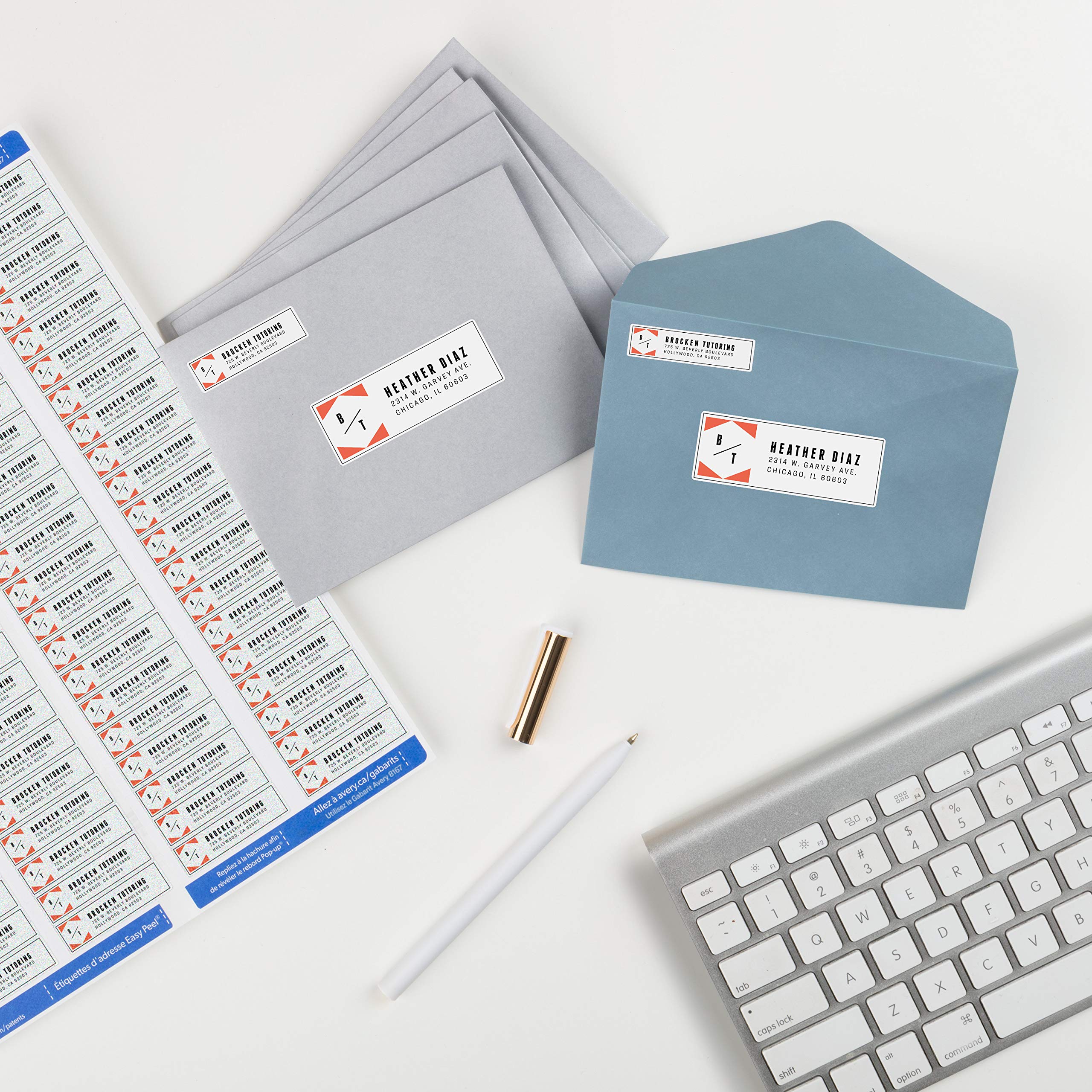 Avery Return Address Labels with Sure Feed for Inkjet Printers, 0.5" x