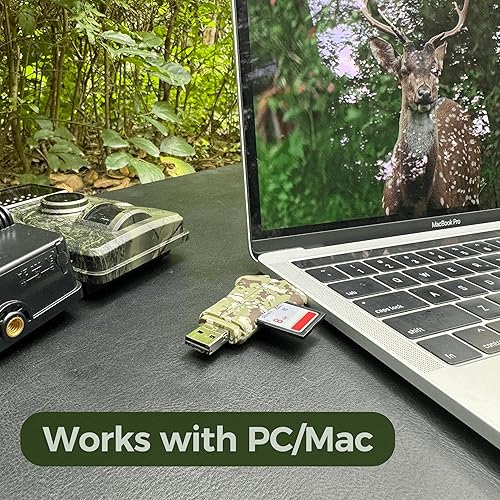 Miniatura 5 de Kisumi Visor de cámara de sendero, cámara de juego, visor de tarjetas SD para que los cazadores vean imágenes y videos, accesorios perfectos para