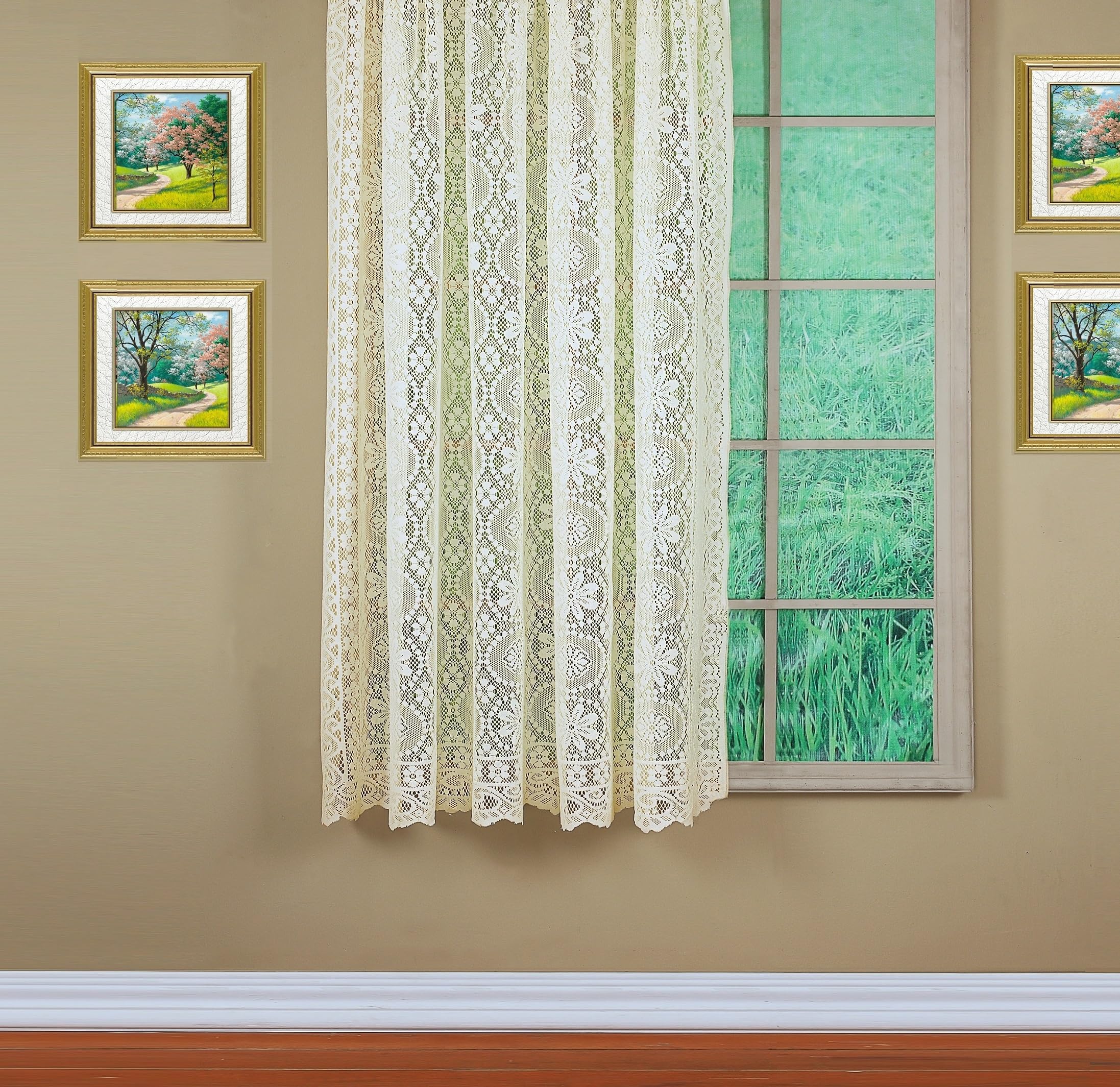 Today's Curtain Hopewell Premium Dantel Panel 160 cm, Krem, 58 G x 63 U