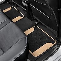 Vista 8 de BDK Premium Carpet Floor Mats for Cars - Universal Fit Interior 4-Piece Car Mats Full Set with Vinyl Heel Pad Protector - Cute Car Accessories