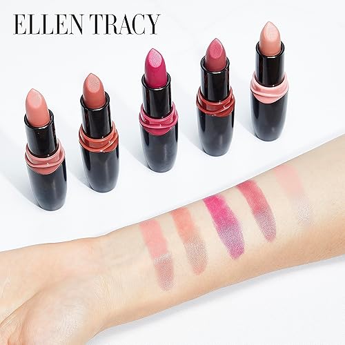 Miniatura 3 de ELLEN TRACY "In the Nude Matte Lipstick Collection  Juego de 5 piezas  5 lápices labiales en tonos neutros para impresionante, de larga duración