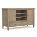Simpli Home AXWSH004-GR Warm Shaker Solid Wood 47 inch Wide Rustic TV Media Stand in Distressed Grey For TVs up to 50 inches