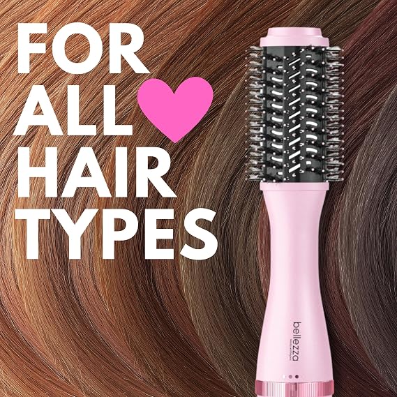 Belleza Volumizing Blowout Brush | 2 Professional Hot Brush (Pink)