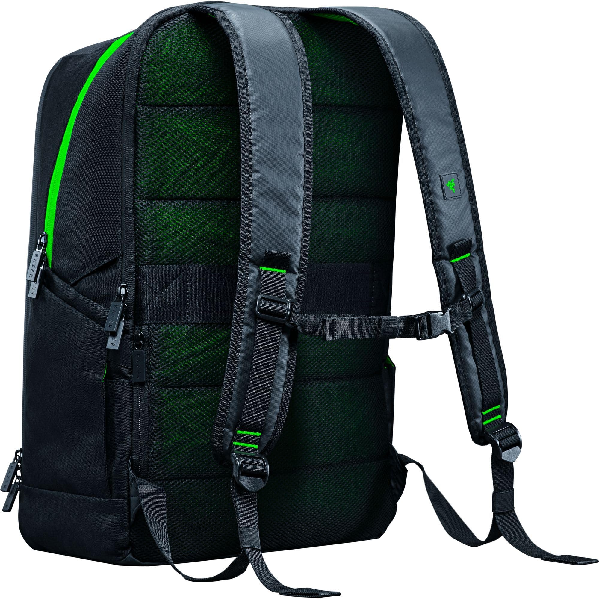 Razer Rogue 18" V4 – Zaino da viaggio funzionale con scomparto per laptop da 18 pollici - Passante per valigie con rotelle - Resistente agli strappi e all'acqua - Comfort ergonomico | Nero